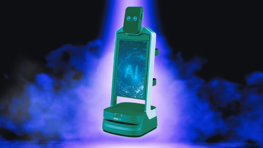 digital signage robot hire for events